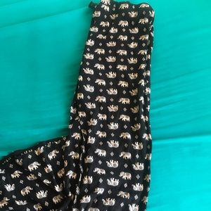 elephant print flare pants